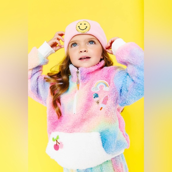 Stunning Lola & The Boys FUZZY PASTEL TIE DYE PATCH SET😍 - Picture 2 of 5